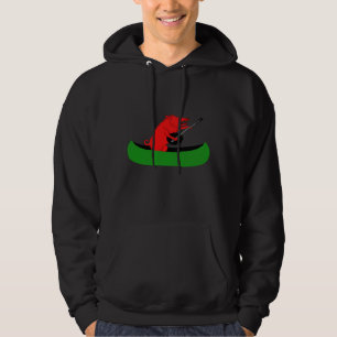 Pig Playing A Banjo In A Canoe Hoodie