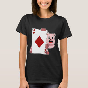Pig Poker Poker cards Card game T-Shirt