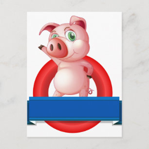 Pig Postcard