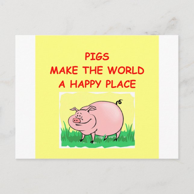 pig postcard (Front)