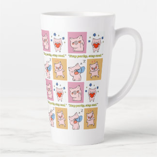 pig quote faces latte mug