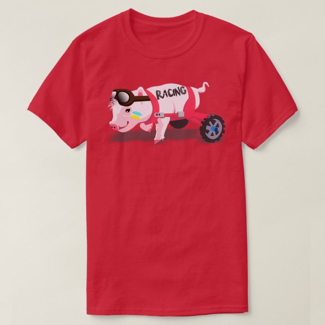 Pig Racing T-Shirt (Design Front)
