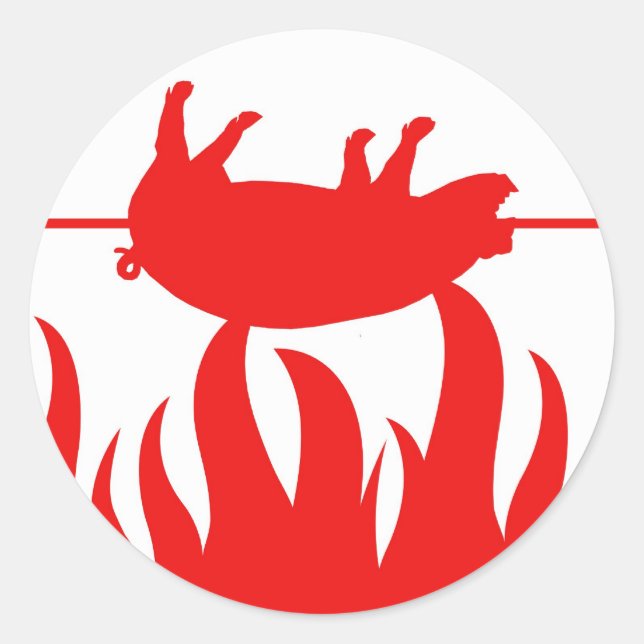 Pig Roast BBQ Sticker (Front)