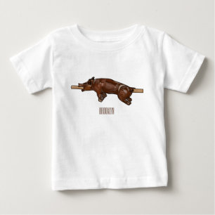 Pig roast / hog roast cartoon illustration baby T-Shirt