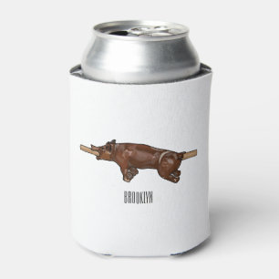 Pig roast / hog roast cartoon illustration can cooler