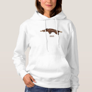 Pig roast / hog roast cartoon illustration hoodie