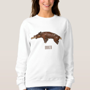 Pig roast / hog roast cartoon illustration sweatshirt