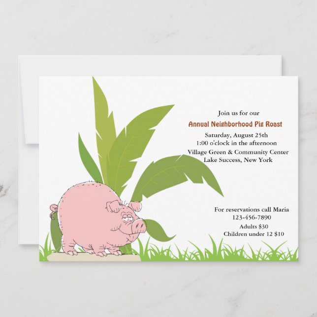 Pig Roast Invitation (Front)
