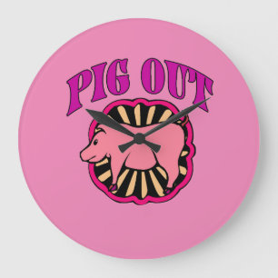 Pig Roast Large Clock