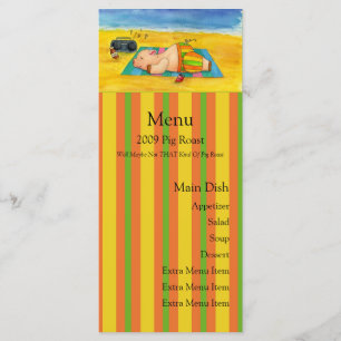 Pig Roast Menu Card