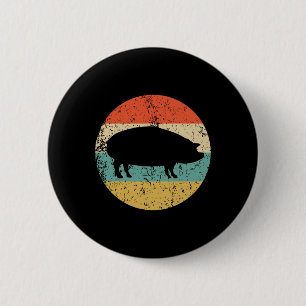 Pig Roast Retro Style Bbq Cookout 6 Cm Round Badge