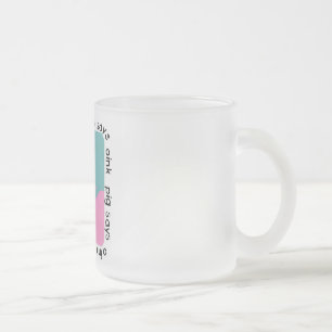 Pig Says Oink T-shirts and Gifts Frosted Glass Coffee Mug