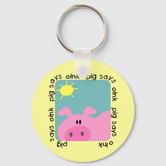 Pig Says Oink Tshirts and Gifts Key Ring
