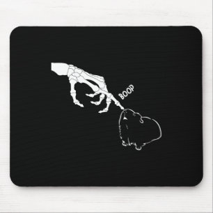 Pig Scary Skeleton Hand Boop Funny Spooky Hallowee Mouse Mat