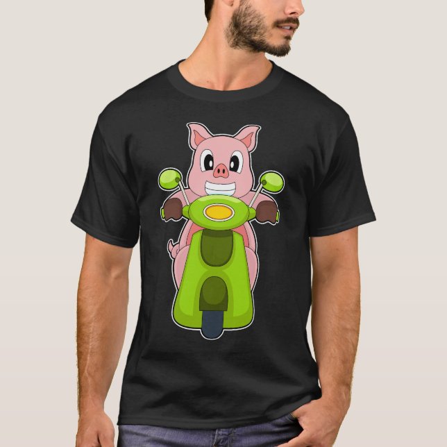 Pig Scooter T-Shirt (Front)
