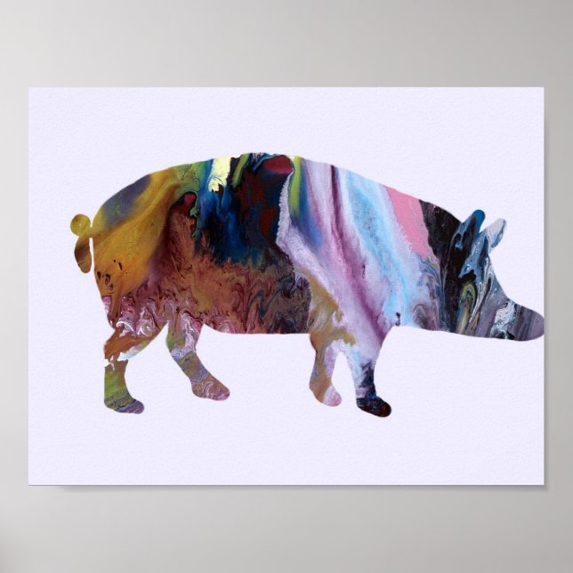 Pig silhouette poster (Front)