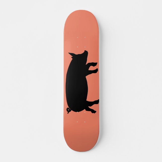 Pig Silhouette Skateboard (Front)