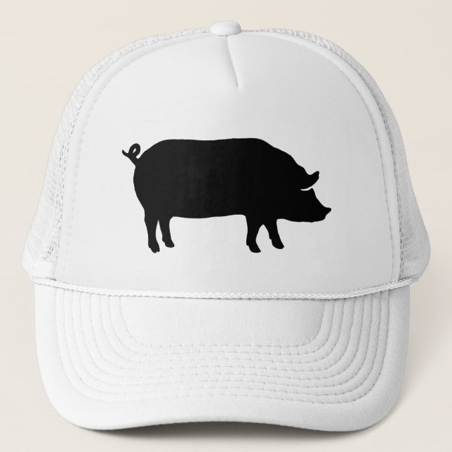 Pig Silhouette Trucker Hat (Front)