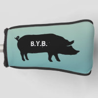Pig Silhouette with Custom Text