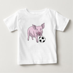 Pig Soccer player Soccer Baby T-Shirt