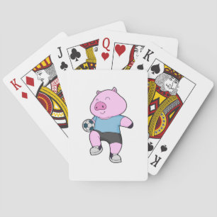 Pig Soccer player Soccer Playing Cards