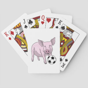 Pig Soccer player Soccer Playing Cards