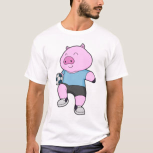 Pig Soccer player Soccer T-Shirt