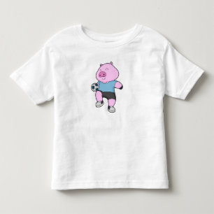 Pig Soccer player Soccer Toddler T-Shirt