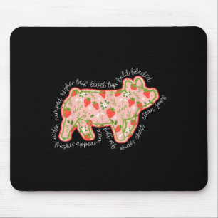 Pig Strawberry Stock Show Livestock Show Mom Hog B Mouse Mat