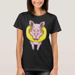 Pig Swimming Lifebuoy T-Shirt