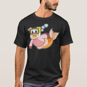 Pig Swimming Snorkel T-Shirt