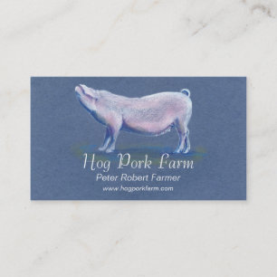 Pig swine hog farmer business card