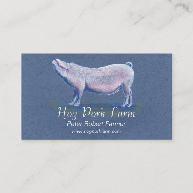 Pig swine hog farmer business card (Front)