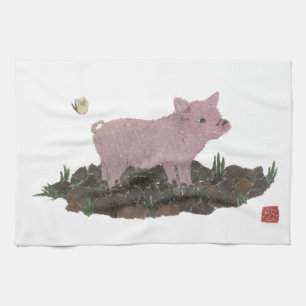 Pig Tea Towel