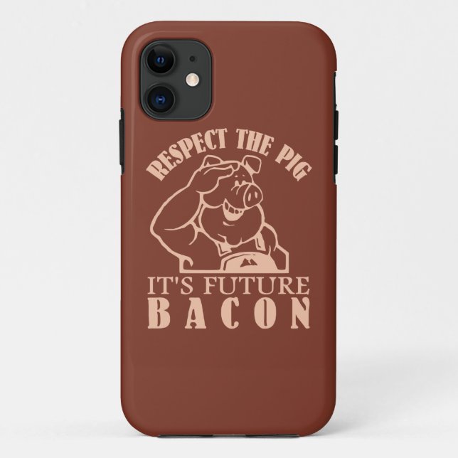 PIG TO BACON custom colour iPhone case (Back)