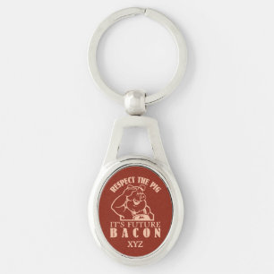 PIG TO BACON custom colour key chain