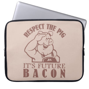 PIG TO BACON custom colour laptop sleeve