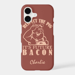 PIG TO BACON custom name & colour phone cases