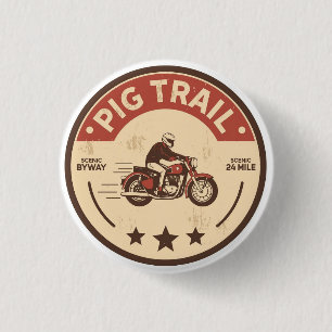 Pig Trail Scenic Byway arkansas motorcycle gifts 3 Cm Round Badge