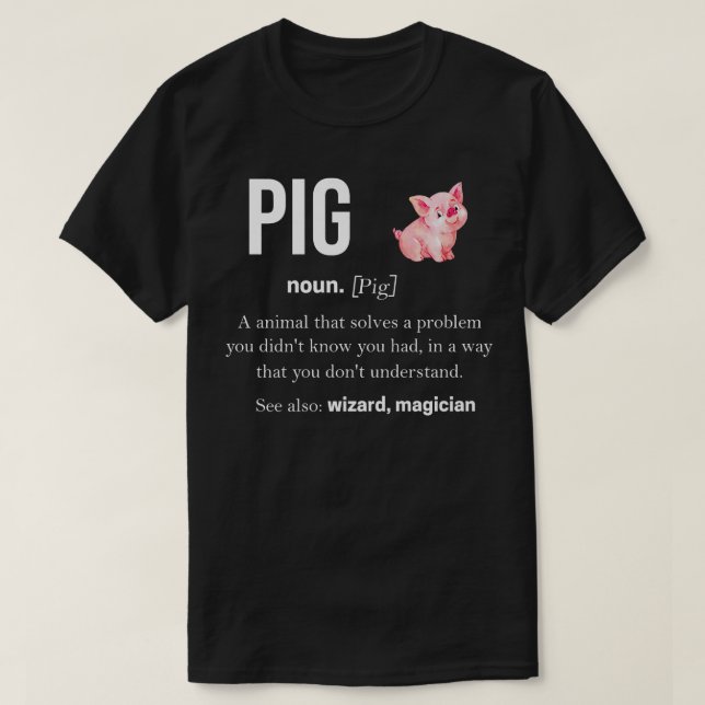 Pig Tshirts For Men Swine Pink Piggy Pork Women Pi (Design Front)