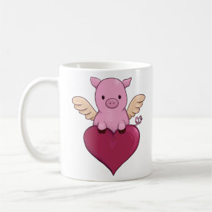 Pig Valentine's Day Hog's and Kisses Coffee Mug