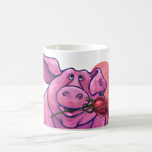Pig Valentine's Day Magic Mug (Center)
