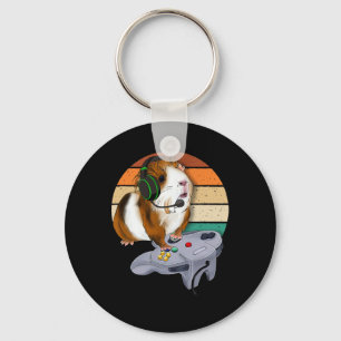 Pig Video Game Wildlife Animal Gift Guinea Pig Gam Key Ring