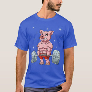 Pig Weightlifting Fitness Gym for a animal lover P T-Shirt