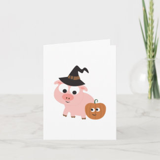 Pig Witch, Happy Halloween Card