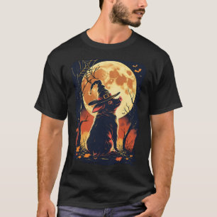 Pig Witch Spooky Ghost Piglet Farmer Halloween  T-Shirt