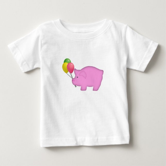 Pig With Balloons Shirt (Front)