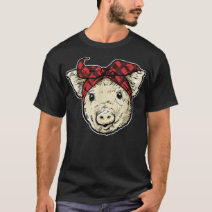 Pig With Bandanna Pigs Farmer 4943 T-Shirt