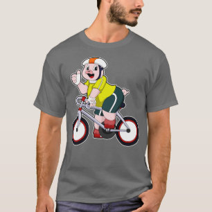 Pig with Bicycle Helmet T-Shirt