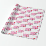 Pig with Bow Tie and Santa Hat at Christmas Wrapping Paper<br><div class="desc">This design is for pig lovers at Christmas.</div>